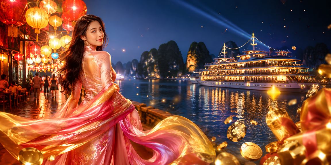 Người dùng Việt Nam xem kèo thể thao trực tuyến với phong cảnh Hạ Long Bay tuyệt đẹp phía sau